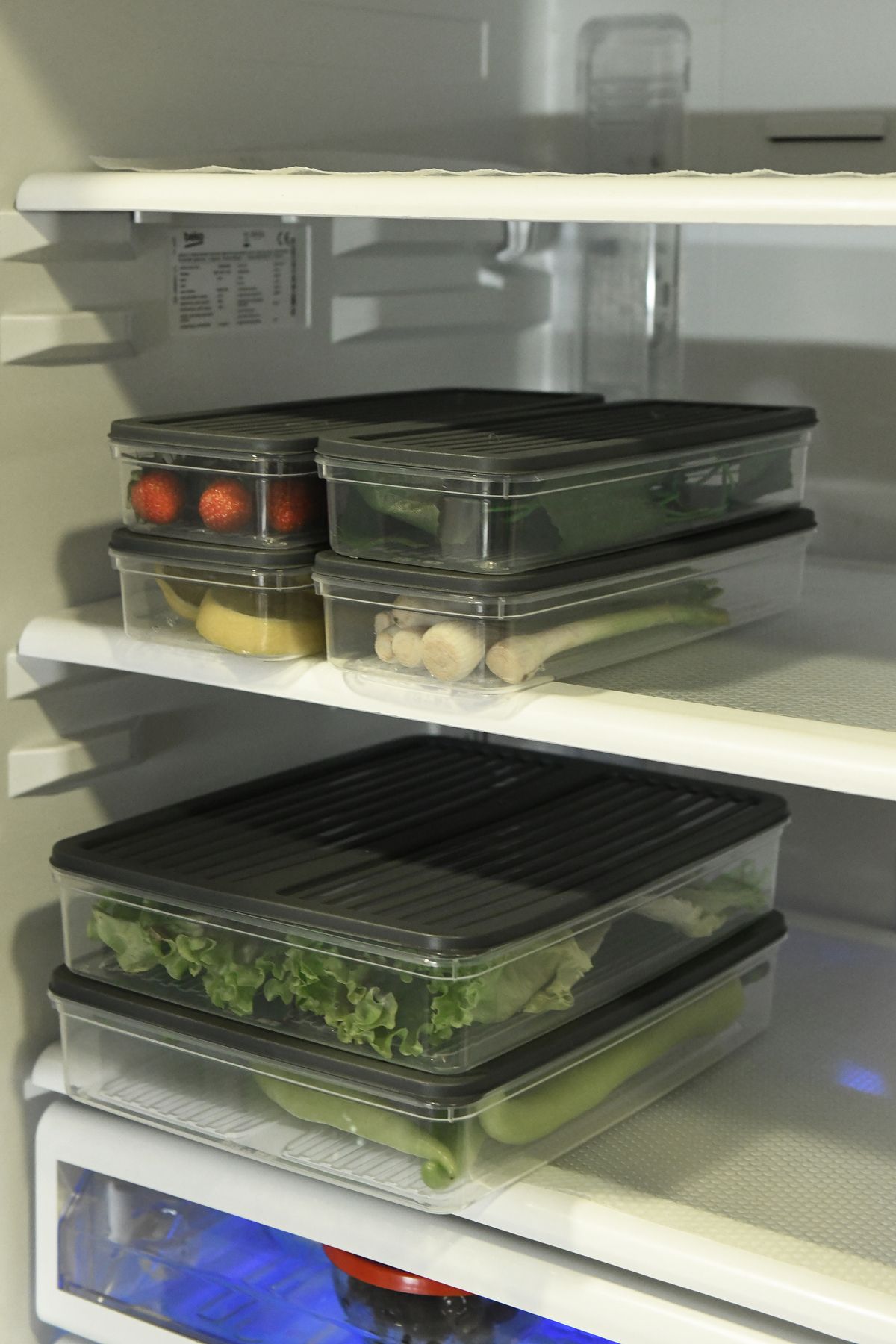 Leila-6 Pcs Anthracite Lid Storage Container, Suitable for Refrigerator Organizer Microwave and Freeze 9Lt 3