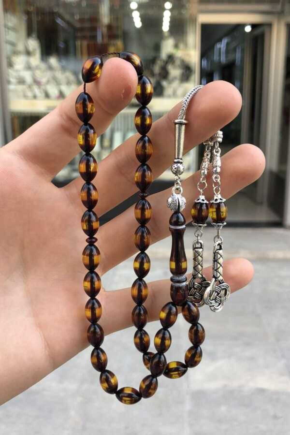Midyat Gümüş Dünyası-Men's Moire Powder Rosary MGD20202035 1