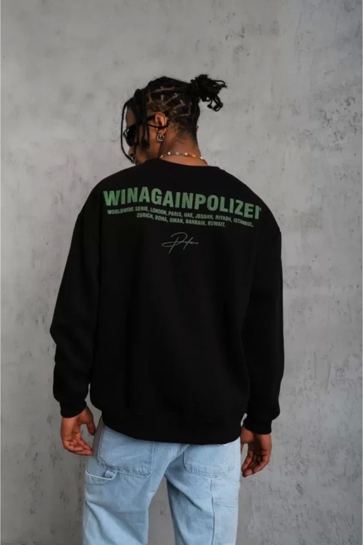 Silerra Erkek Baskılı Sweat - Siyah