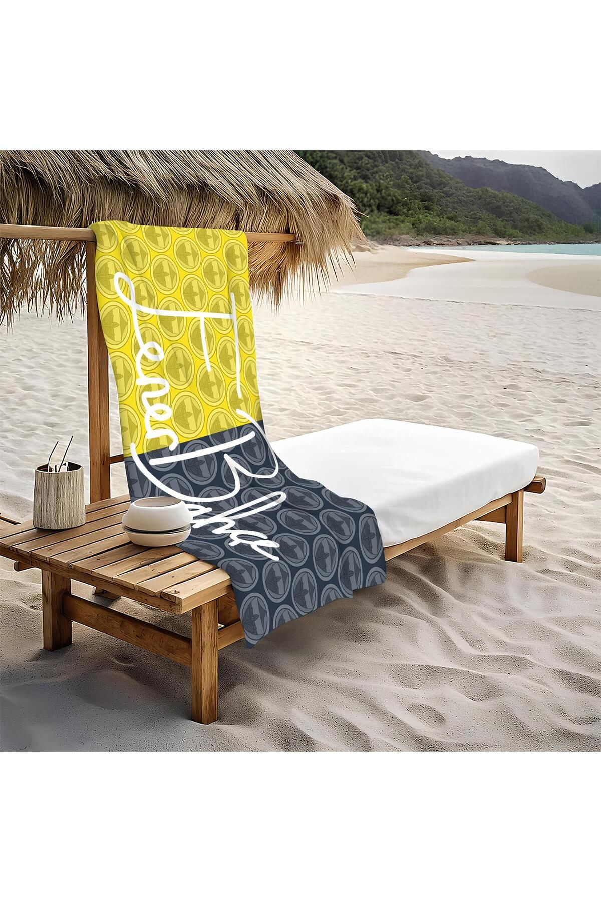 Doruklar Home Collection Dekoratif Modern Desenli Plaj Deniz Havlusu Peştamal 80x160 CM PİKA02