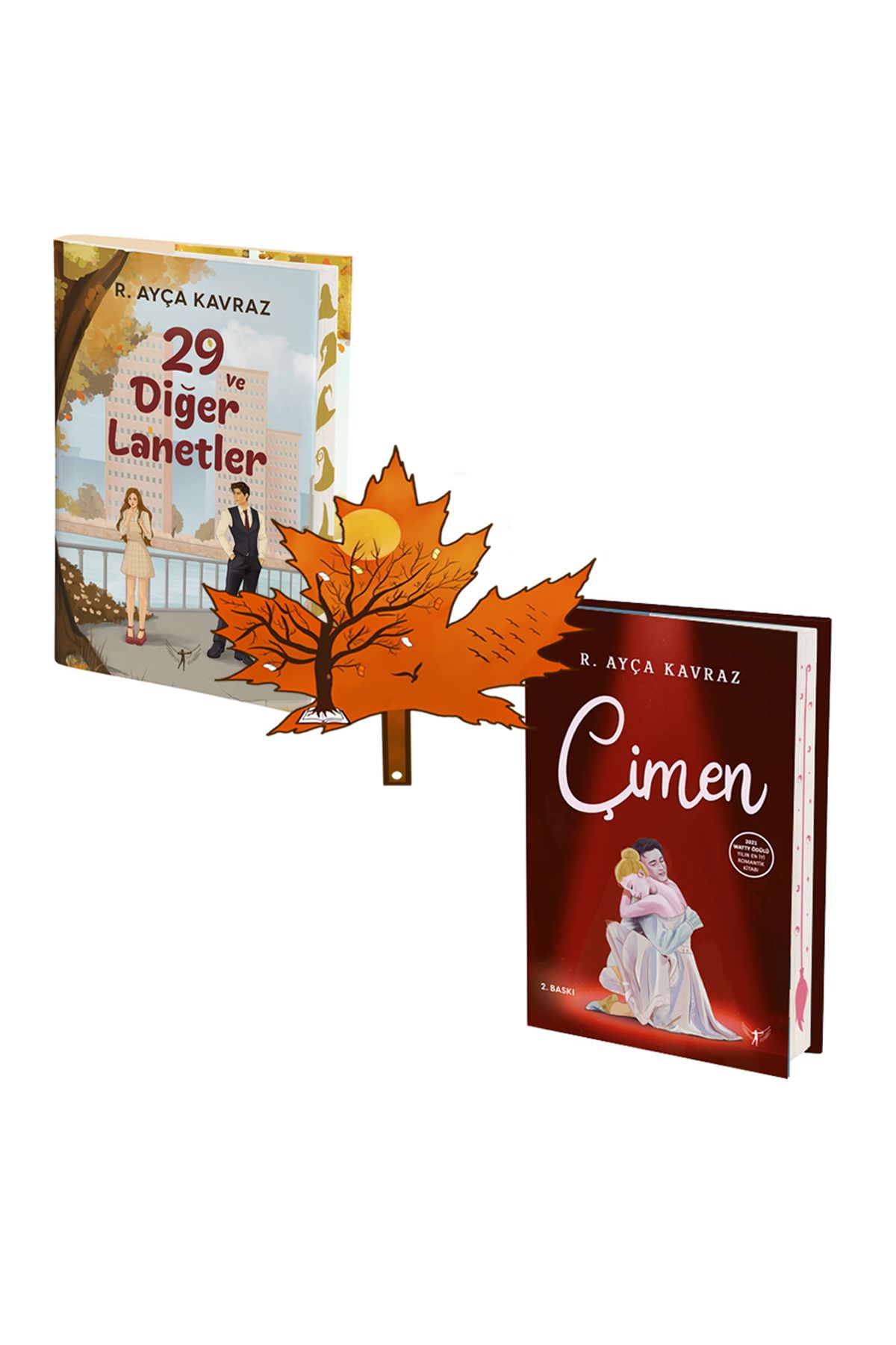 Artemis Yayınları R. Ayça Kavraz - ciltli set - 29 ve Diğer Lanetler - çimen -2 kitap ve kitap ayracı