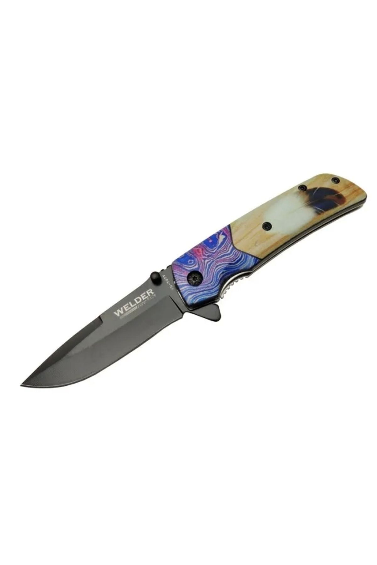 ShopNova Tüylü Çakı 20,5 Cm Yarı Otomatik , Kemerlikli