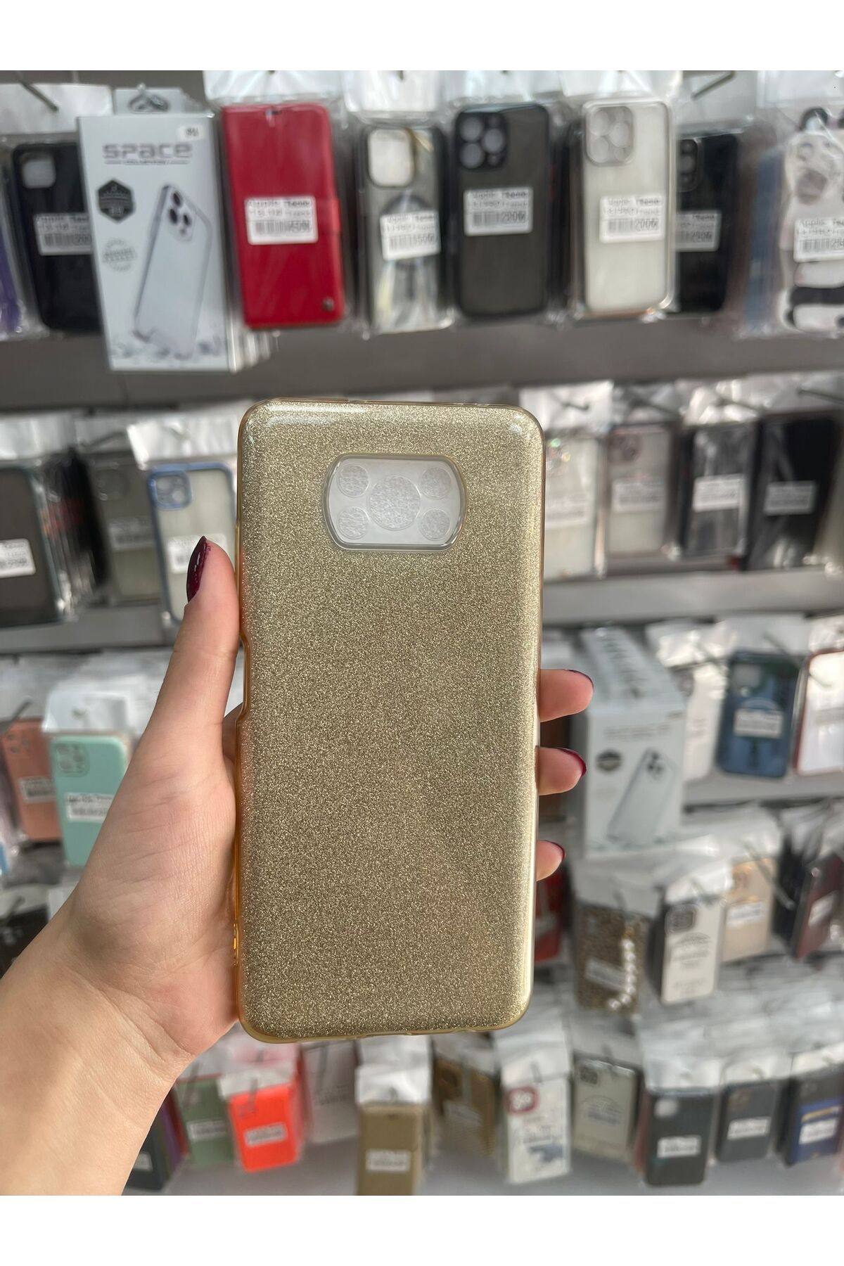 TECNOTREND xiaomi poco x3/x3 kılıf sparkle shiny simli kılıf