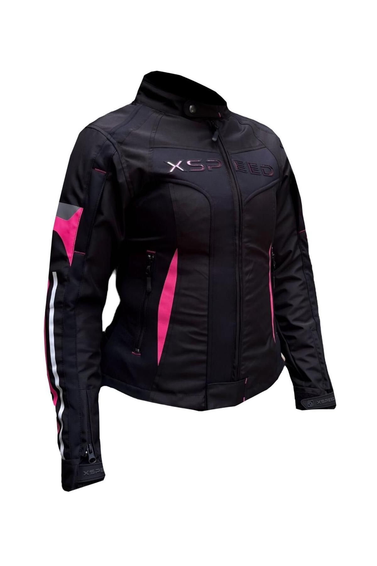 Xspeed Hera 4 Mevsimlik Korumalı Kadın Motosiklet Montu Yeni Sezon Pembe