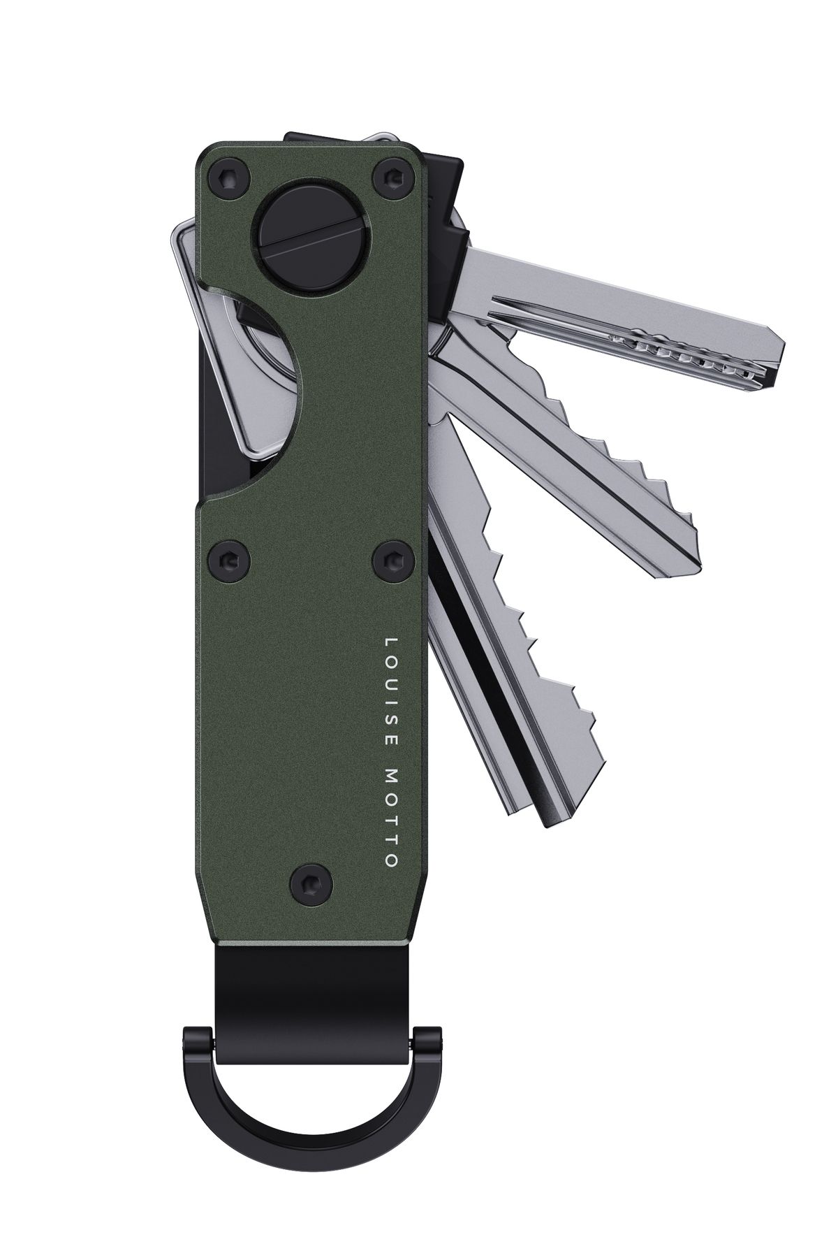 Louise Motto KeyX Burano Anahtarlık, Minimalist, Şık ve Sallanmayan Toparlayıcı Premium Tasarım