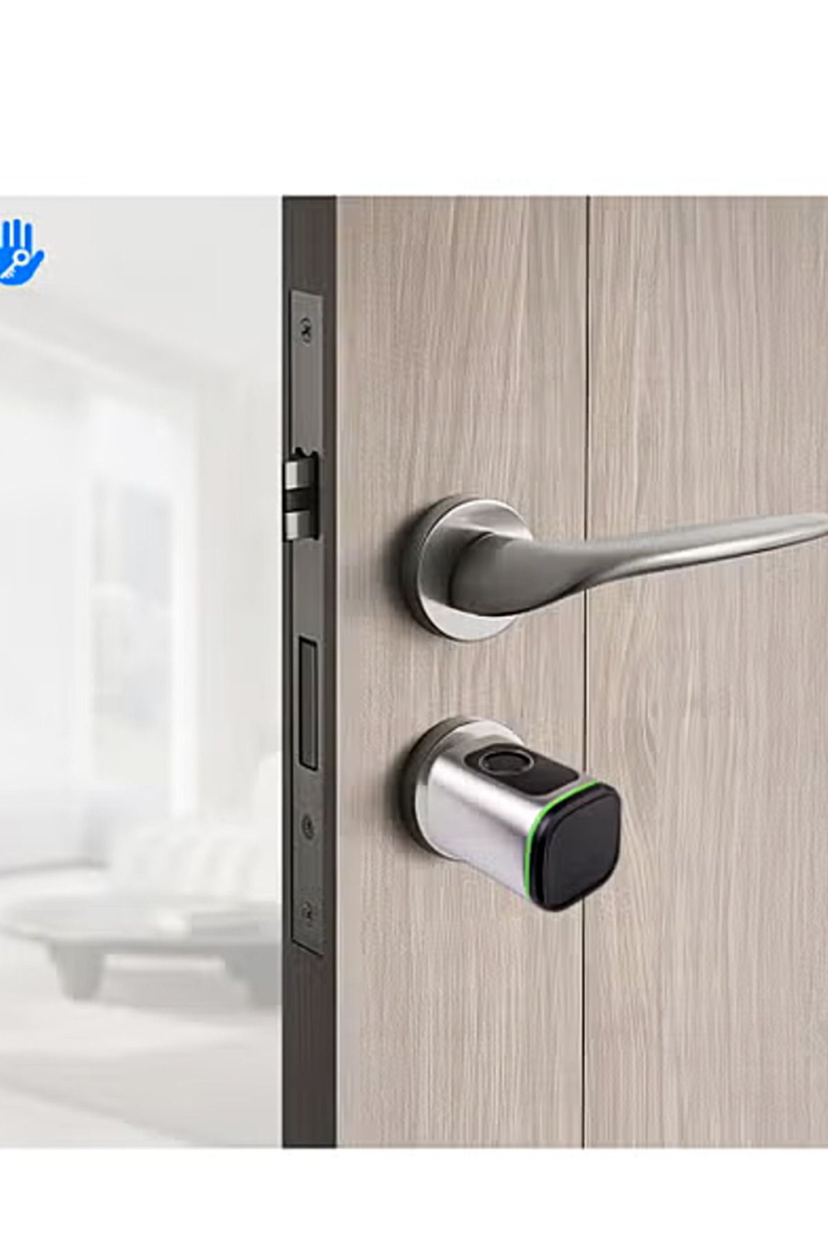 DarTech-Dartek Smart Lock with 4-Way Unlock with Fingerprint, Card & App Fits Any Door - Global Version & Smart Home System - Silver 5