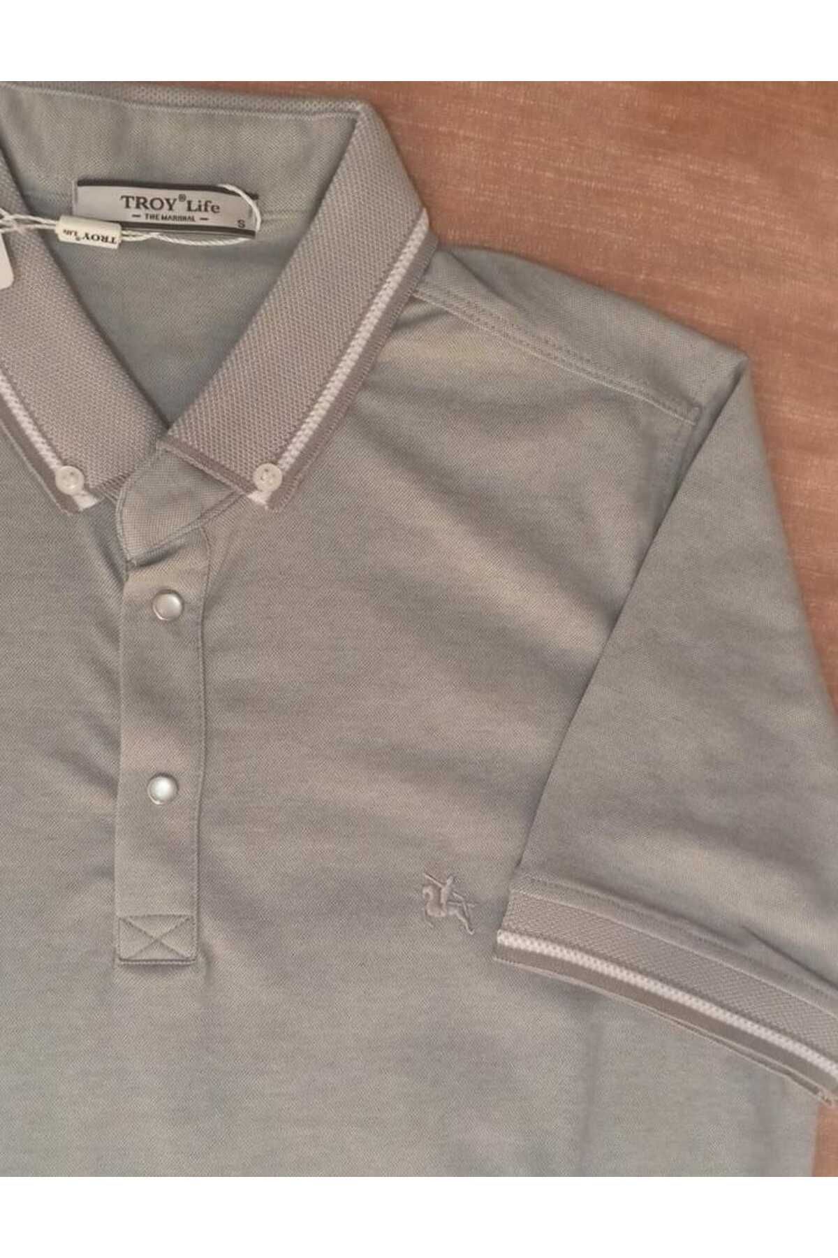 TROYLİFE Erkek Polo Yaka Kısa Kollu Yumuşak T-shirt