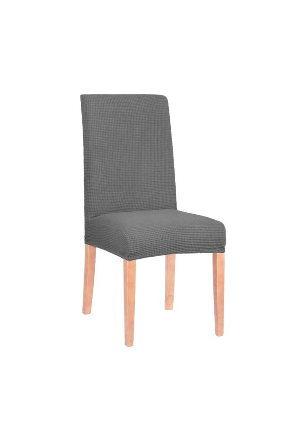Springos Husa Scaun Dining/bucatarie, Din Spandex, Model Tapiterie In Relief, Culoare Grafit - One Size