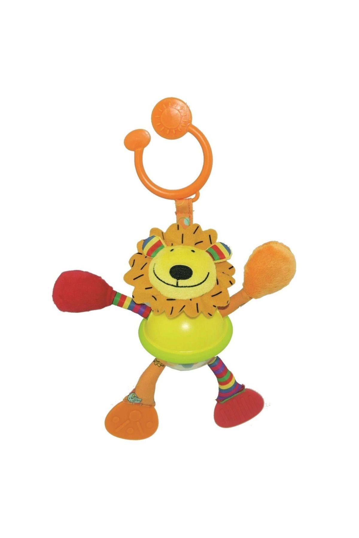 Emperium Biba Toys Çıngırak ve Dişlikli Aslan Puset Oyuncağı