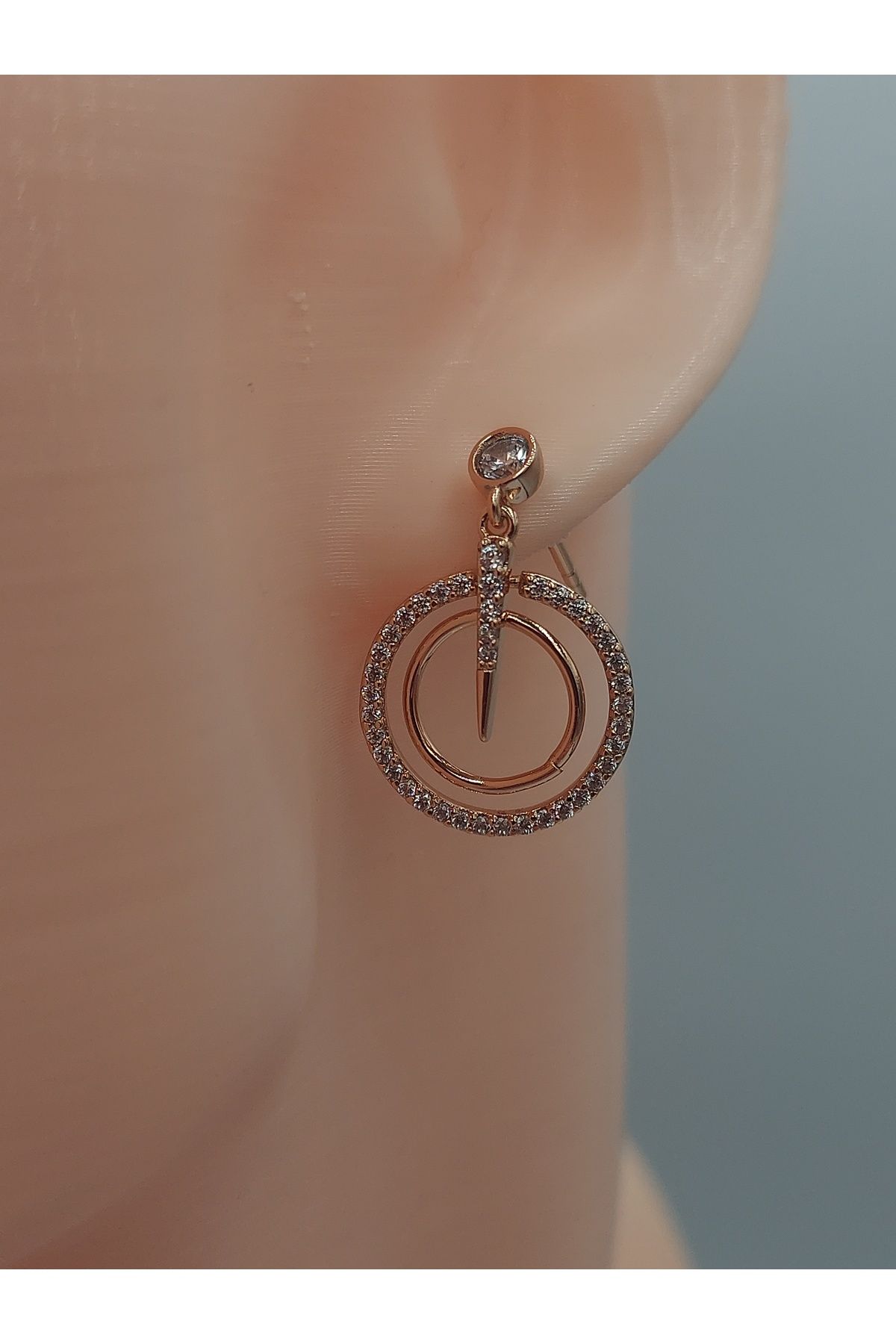 XUPING JEWELRY Xupıng Daire Çelik Küpe