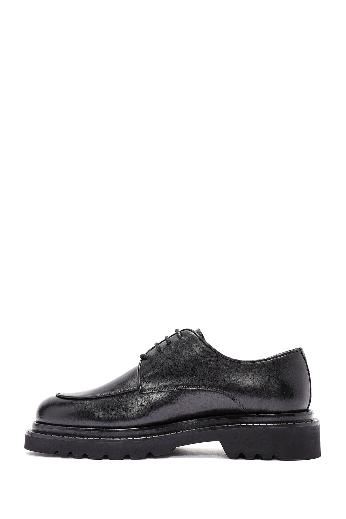 Derimod-Men's Black Lace-Up Leather Casual Shoes 24Wfd 602518 2