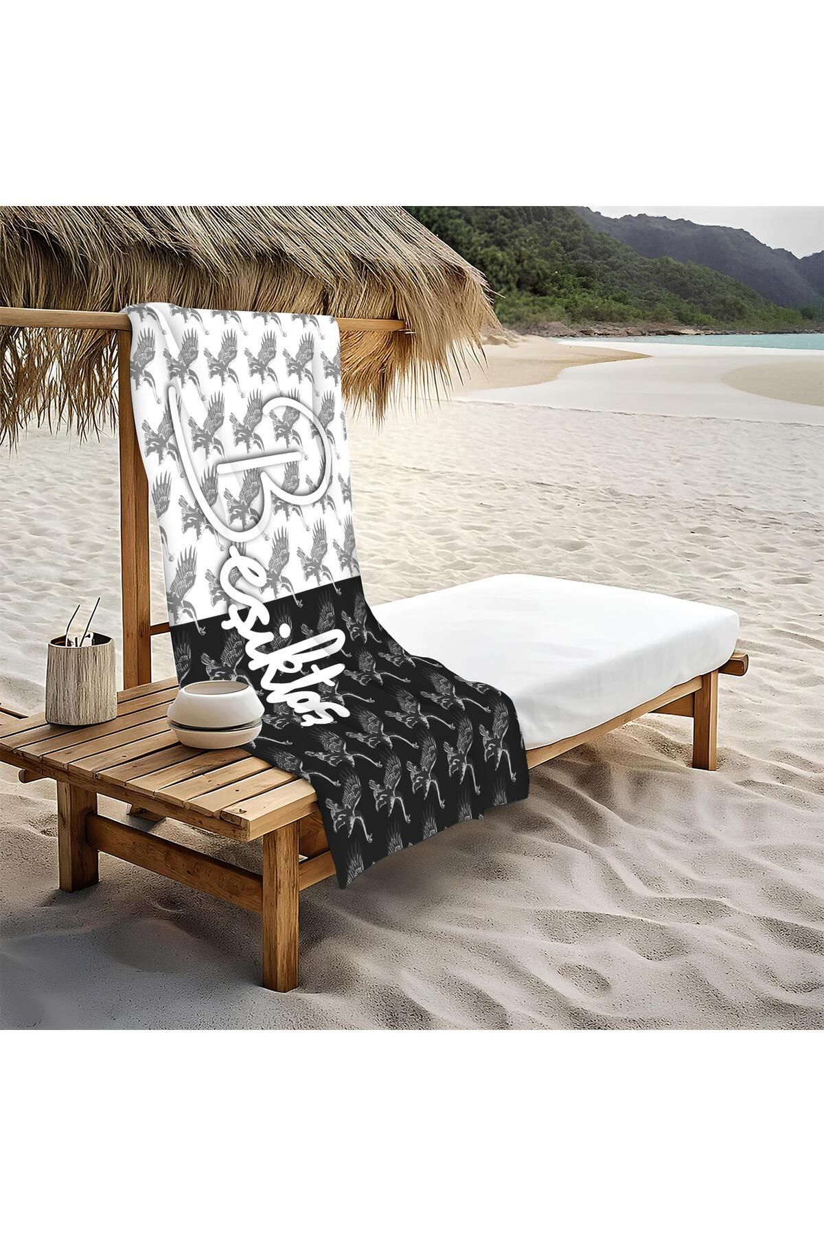 Doruklar Home Collection Dekoratif Modern Desenli Plaj Deniz Havlusu Peştamal 80x160 CM PİKA01