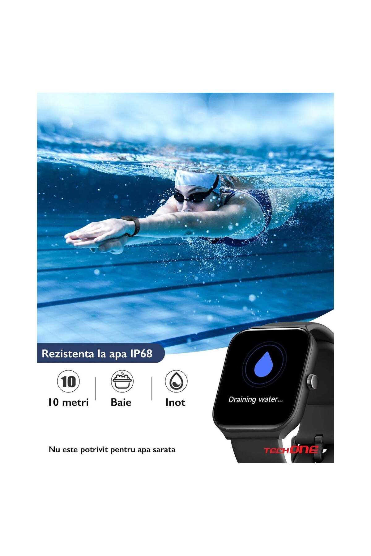 Techone-Ceas inteligent bărbătesc Vita Pulse, negru 7