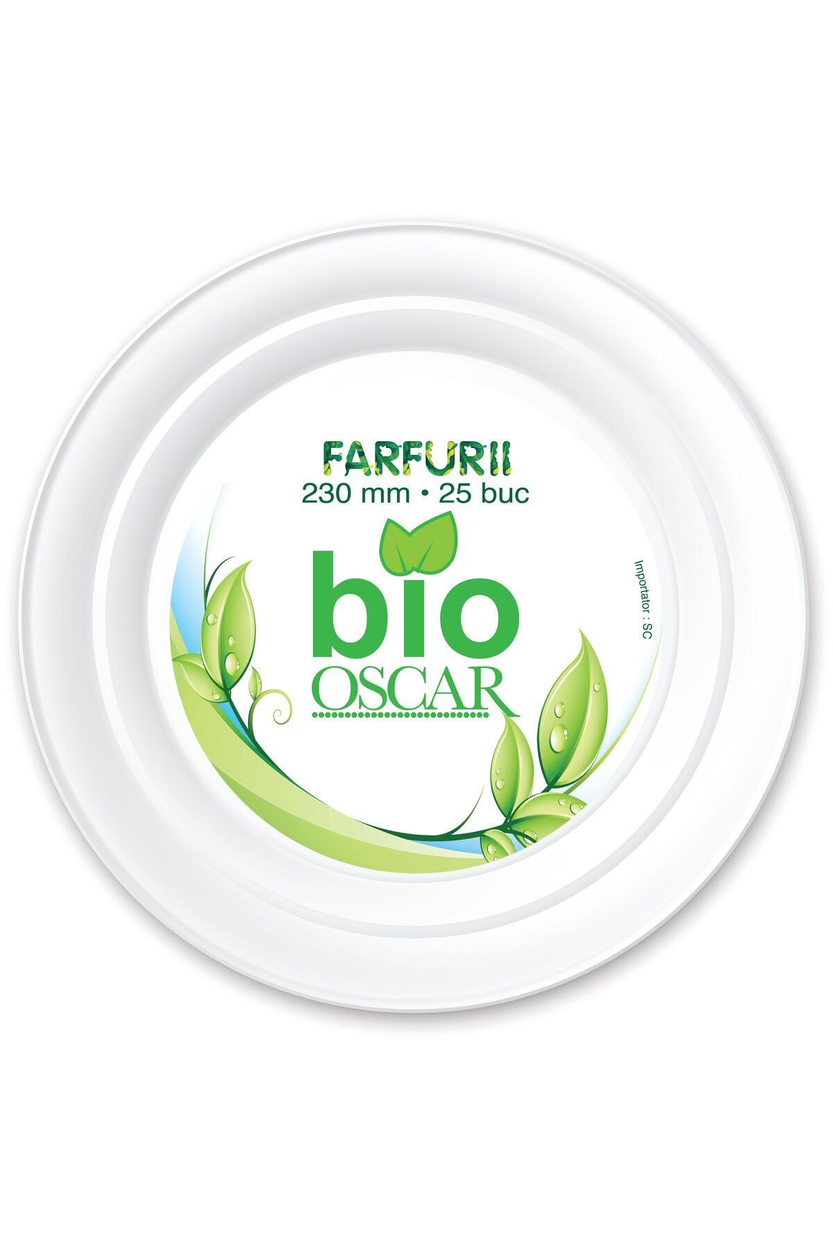 Oscar Farfurii Biodegradabile 230 Mm - One Size