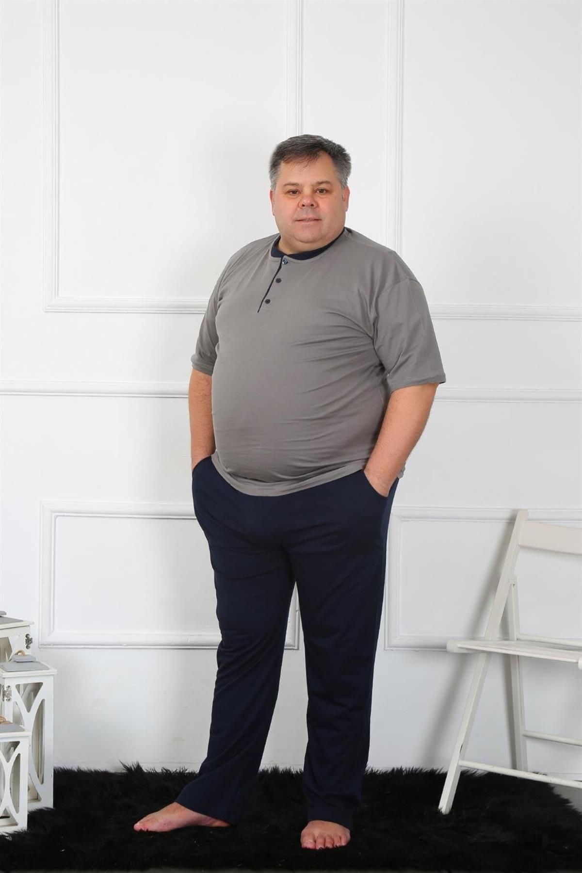 Celira Büyük Beden Erkek Penye Pijama Takım 65012