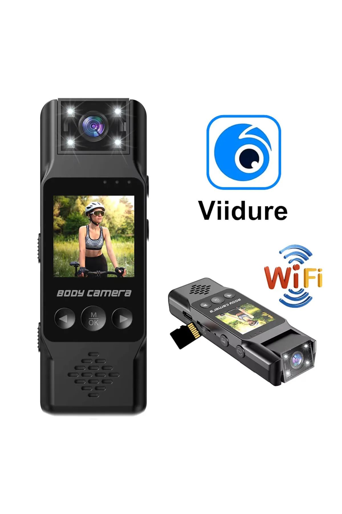 pukotech HD 4K Cep Klipsli Mini Profesyonel Kamera Taşınabilir Dijital Video Kaydedici Bodycam 180° Lens