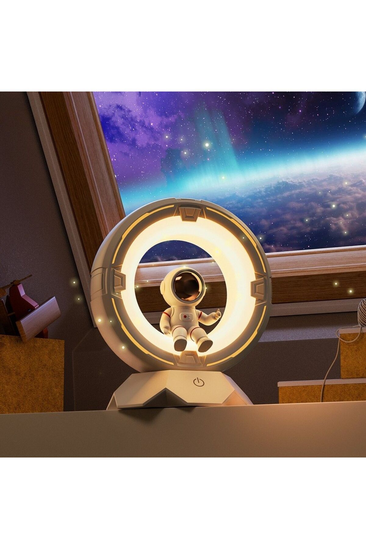 Xo OZ12 Astronot Temalı Çocuk LED Gece Lamba,4 Seviye Işık Ayarı,3 Farklı Renk Ayarı,Dokunmatik,1200mAh