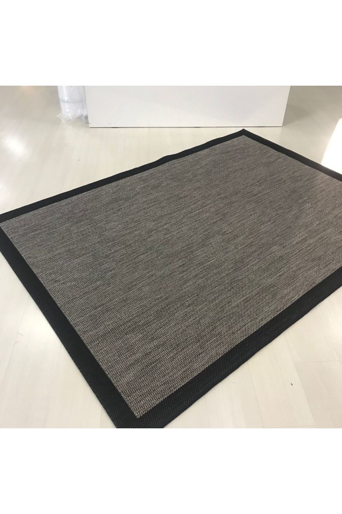 Firdevs Firdevslife Jüt Sisal Halı 9715 Vizon Siyah Serisi Salon Oturma Yatak Odası Halısı