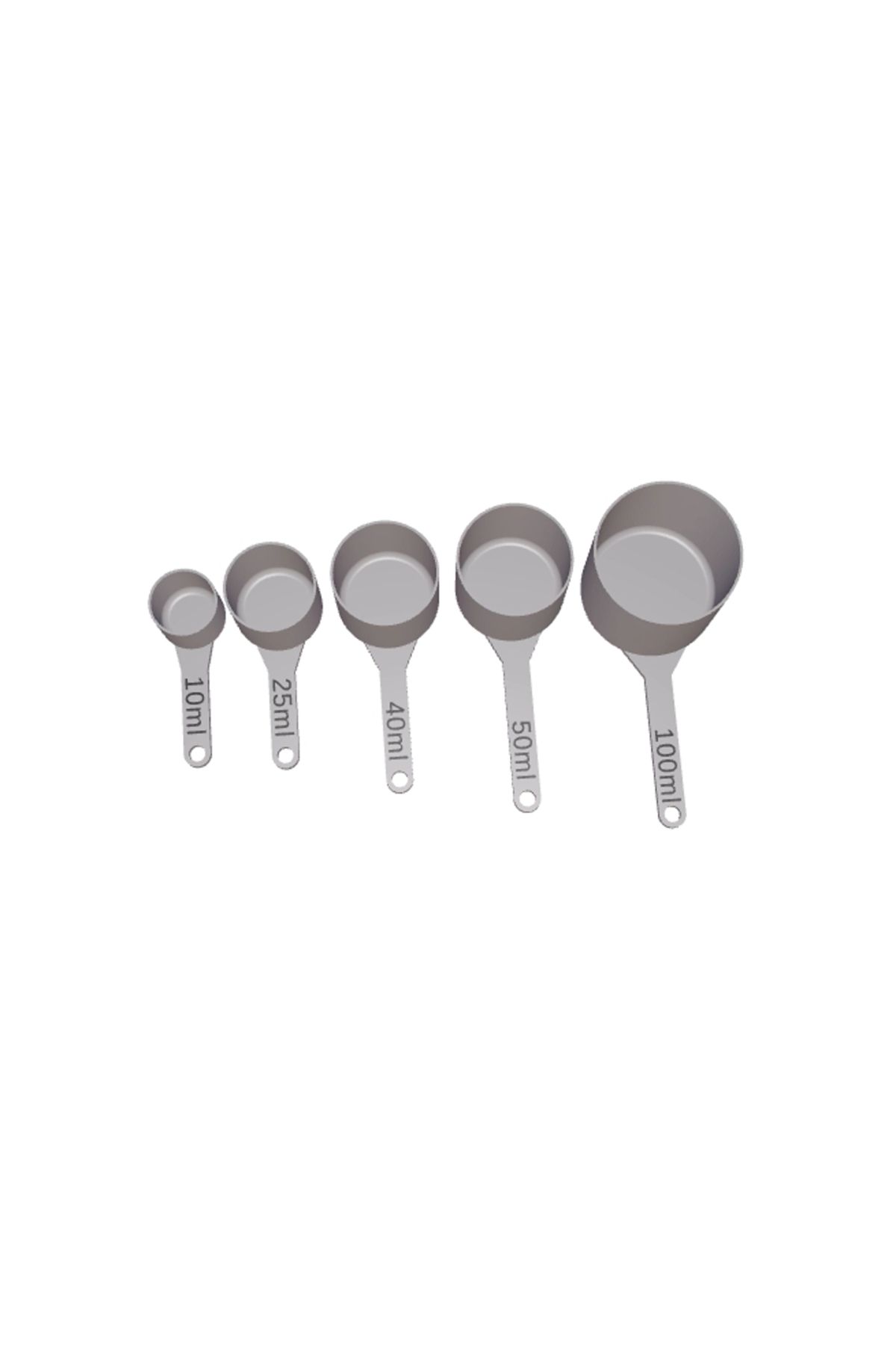 3dmakers 5’li Ölçü Kaşığı Seti - 3D Baskı Mutfak Ölçüm Aparatı (10-100 ml)