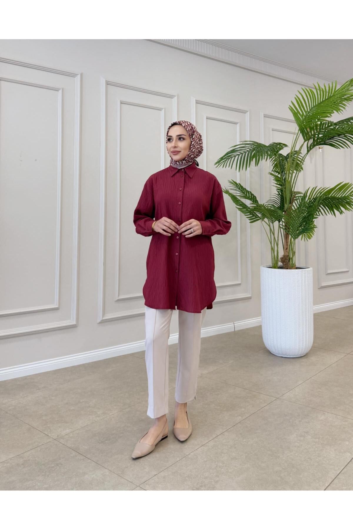 Hare Butik PAMELA VİSCON ÇİZGİLİ GÖMLEK