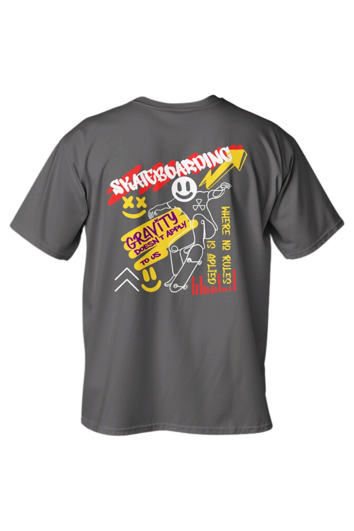 LUMARTA Regular Skateboarding Baskılı T-Shirt