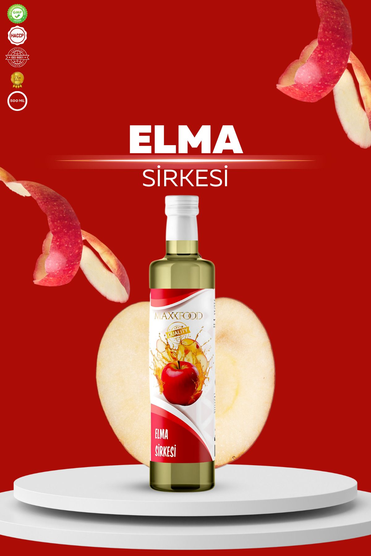 ELMA SİRKESİ DOĞAL FERMANTASYON (apple cider vinegar) 500Ml