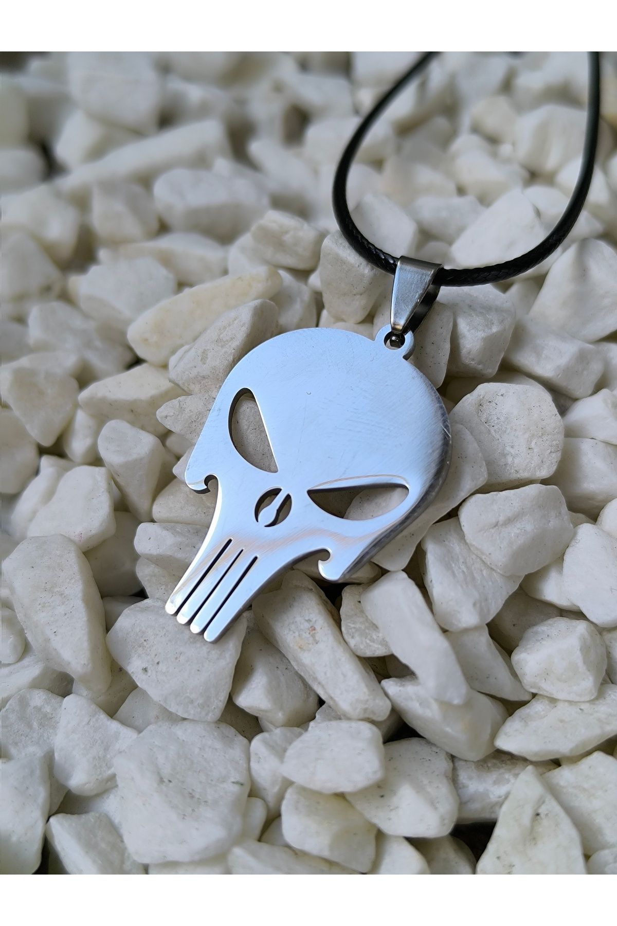 Esey Dizayn Punisher İskelet Çelik Kolye