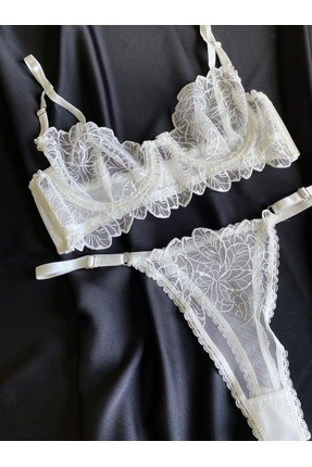 Blissa Lingerie Perline Bralet Takım