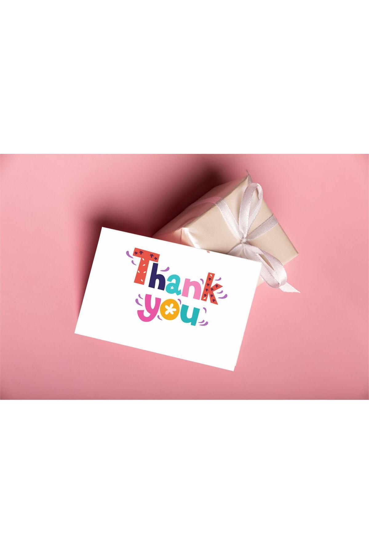 43 cici süsler organizasyon Thank You Yazılı Teşekkür & Tebrik Kartı - 5cm X 8 Cm - 50 Adet