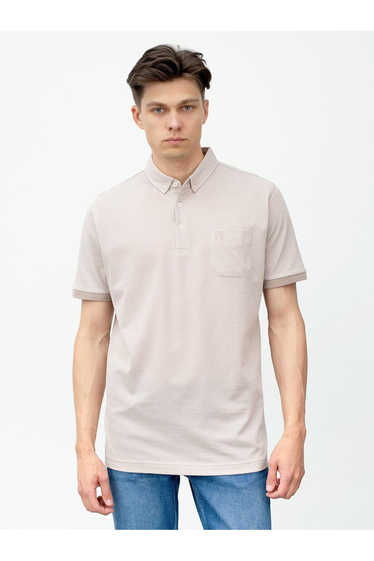 Campione 1319901 Erkek Polo T-Shirt Camel