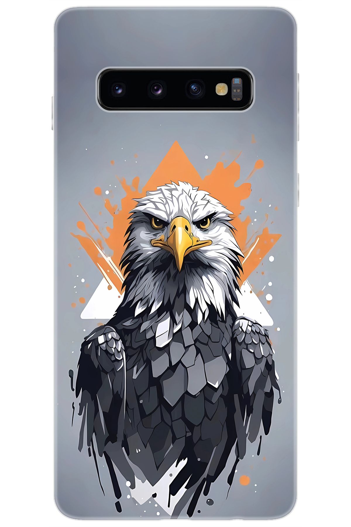 Ceppare Samsung Galaxy S10 (SM-G973F) Uyumlu Kılıf Desen Baskılı Silikon Kartal STK:639 CP-VmCArFb