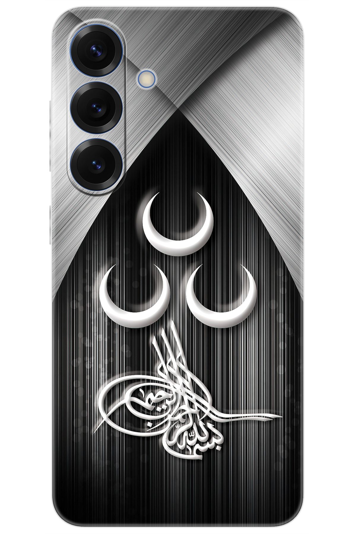 Ceppare Samsung Galaxy S25 (SM-S931B) Uyumlu Kılıf Desenli Silikon Üç Hilal Tuğra Tasarım STK:417 CP-GV1y4Rv