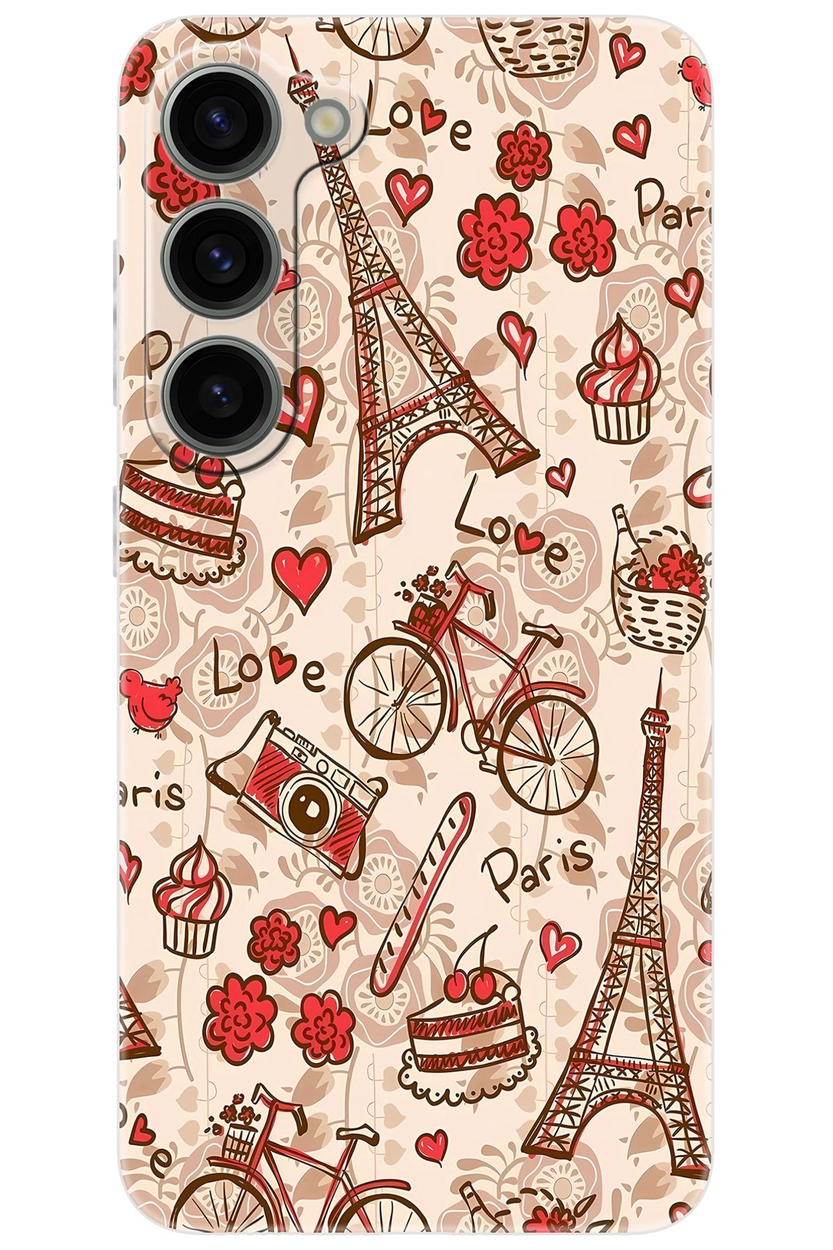 Ceppare Samsung Galaxy S23 (SM-S911B) Uyumlu Kılıf Desen Baskılı Silikon Eyfel Serisi STK:678 CP-MYHqCPd