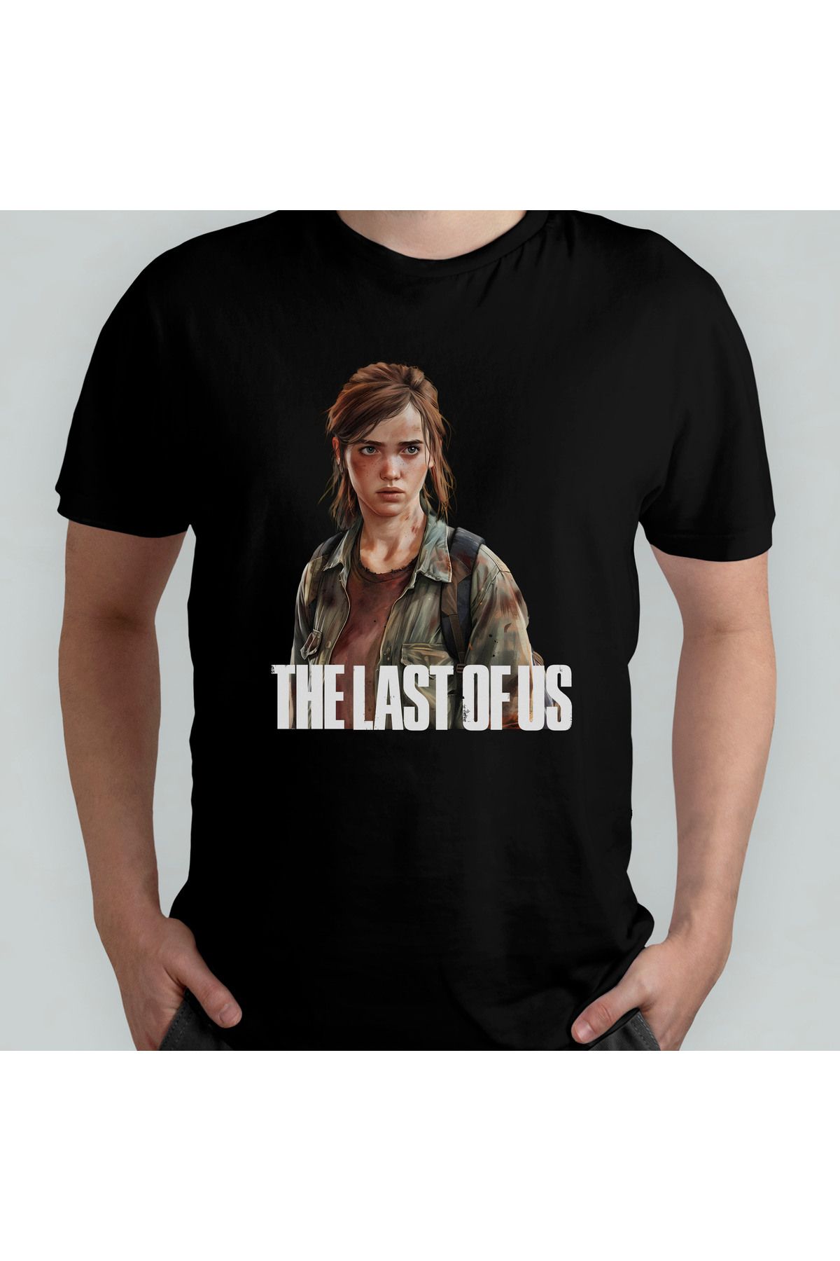 Pixxa The Last of Us Unisex %100 Pamuklu Bisiklet Yaka T-Shirt Model 2