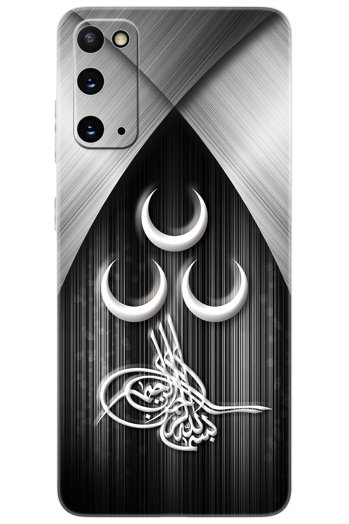 Ceppare Samsung Galaxy S20 (SM-G980F) Uyumlu Kılıf Desenli Silikon Üç Hilal Tuğra Tasarım STK:417 CP-i9IX2oo