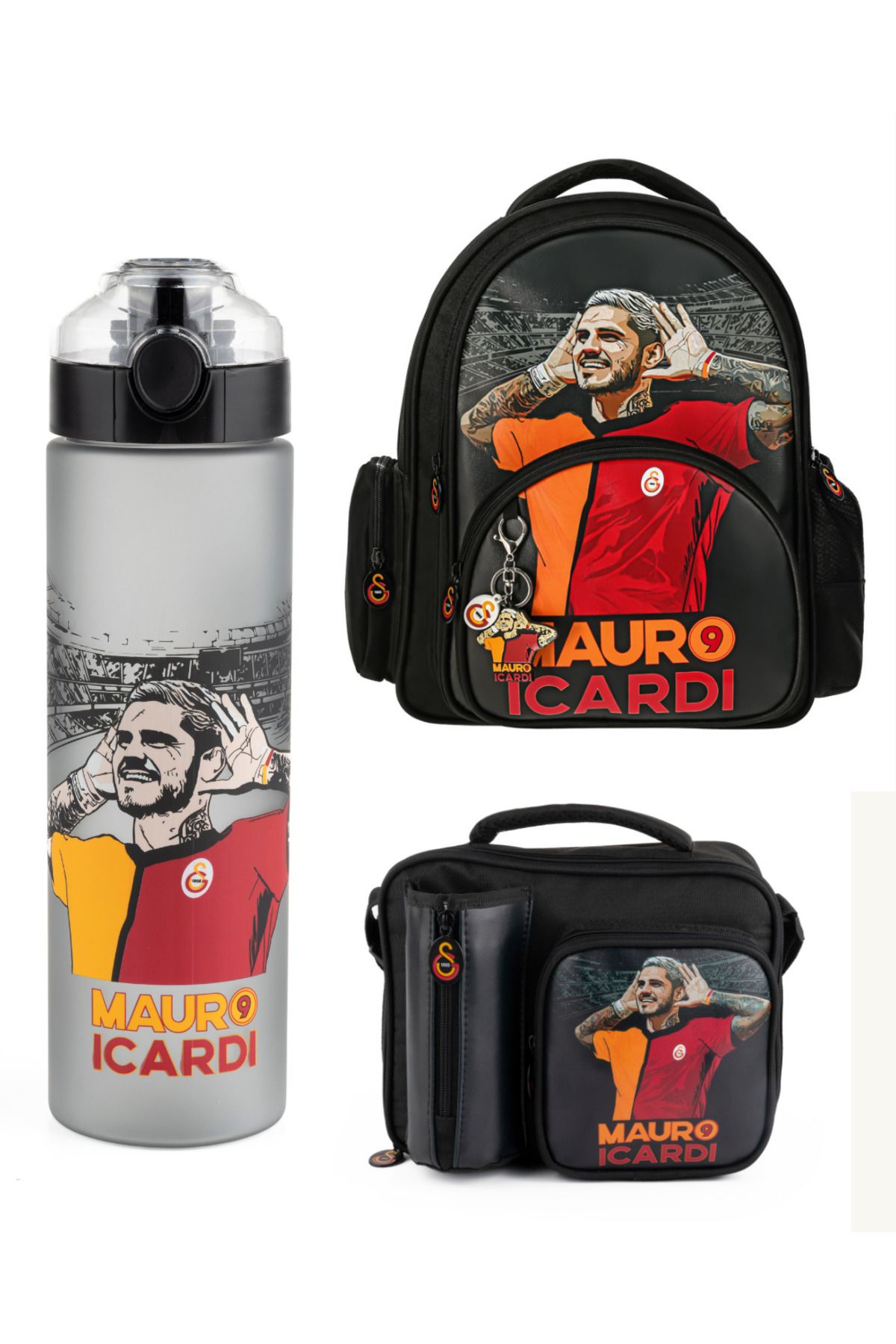 Galatasaray Mauro Icardi Official Lisanslı Sırt Çantası+ Beslenme Çantası+ Suluk Seti