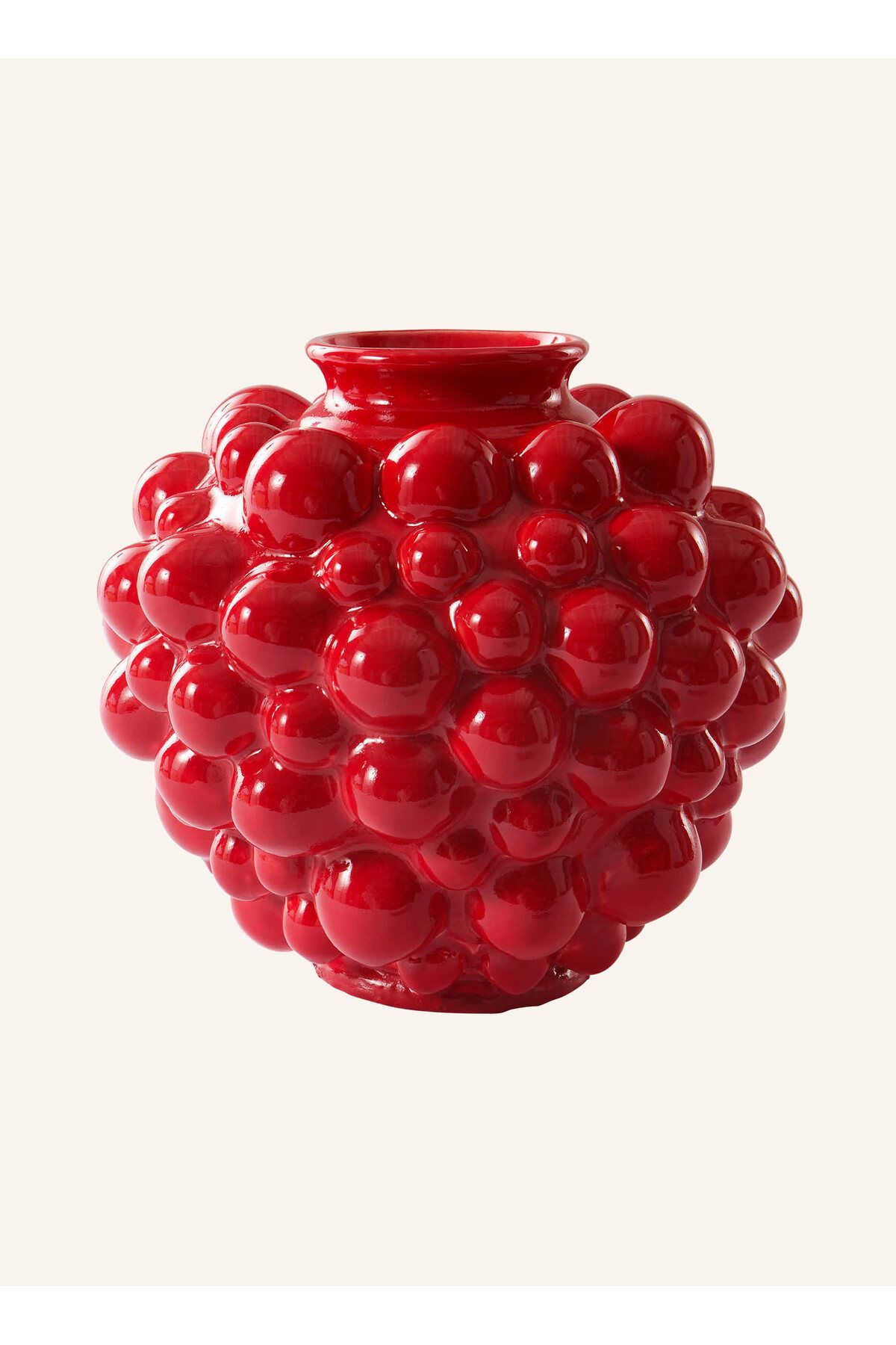 JOTEX Vase BLUSH Seramik Vazo, El Yapımı, Sırlı Meyve Tasarımı, 24,5 cm