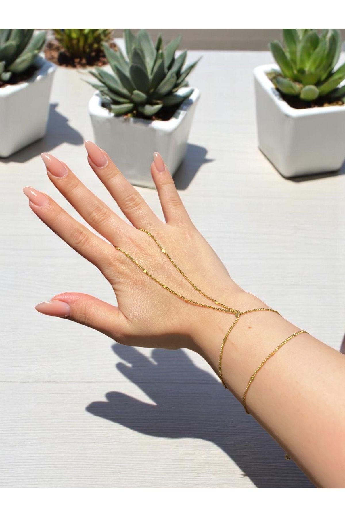 Lilac Jewelry Çelik Gold Zincir Zarif Şahmeran Bileklik