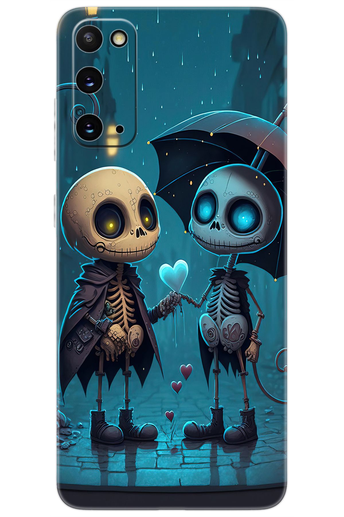 Ceppare Samsung Galaxy S20 (SM-G980F) Uyumlu Kılıf Desen Baskılı Silikon Aşık İskeletler STK:733 CP-7LTWzZr