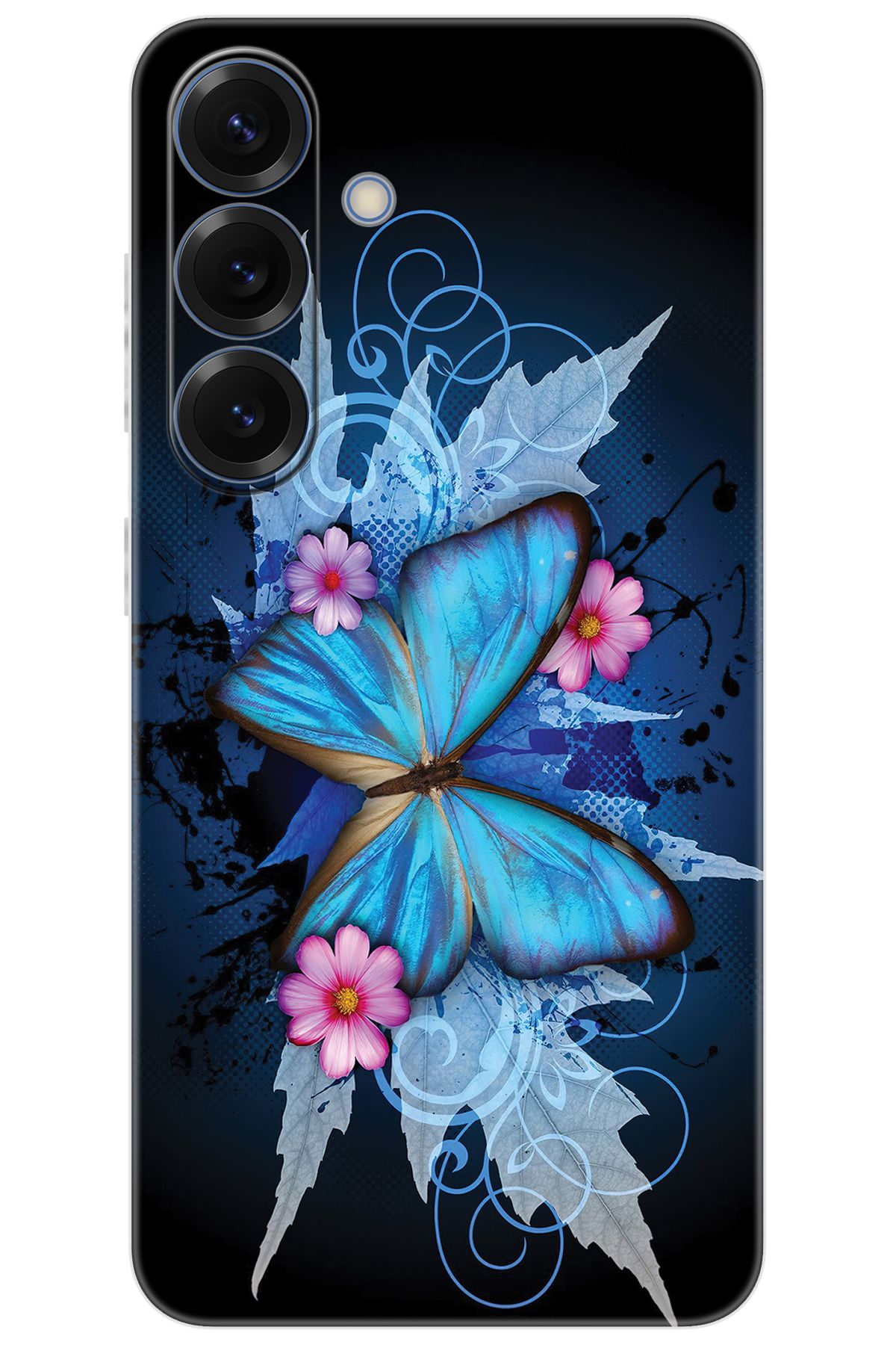 Ceppare Samsung Galaxy S25 (SM-S931B) Uyumlu Kılıf Desen Baskılı Silikon Kelebek Resim STK:550 CP-OLT8RO6