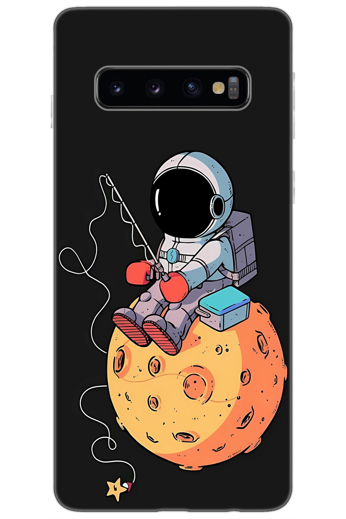 Ceppare Samsung Galaxy S10 (SM-G973F) Uyumlu Kılıf Desen Baskılı Silikon Astronot STK:640 CP-aWcZQPg