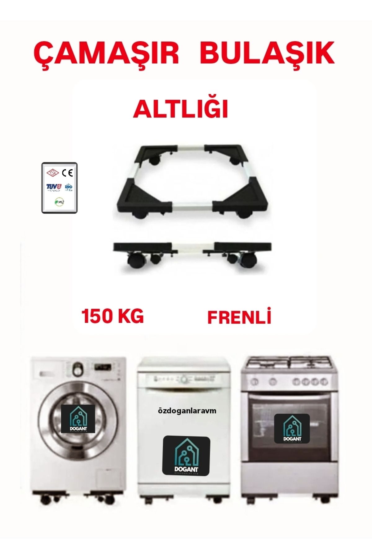ASIMOGLU Tekerlekli Çeksür Teleskopik Buzdolabı Altlığı Çamaşır Makinesi Altlığı Çeksür Soba Altlığı