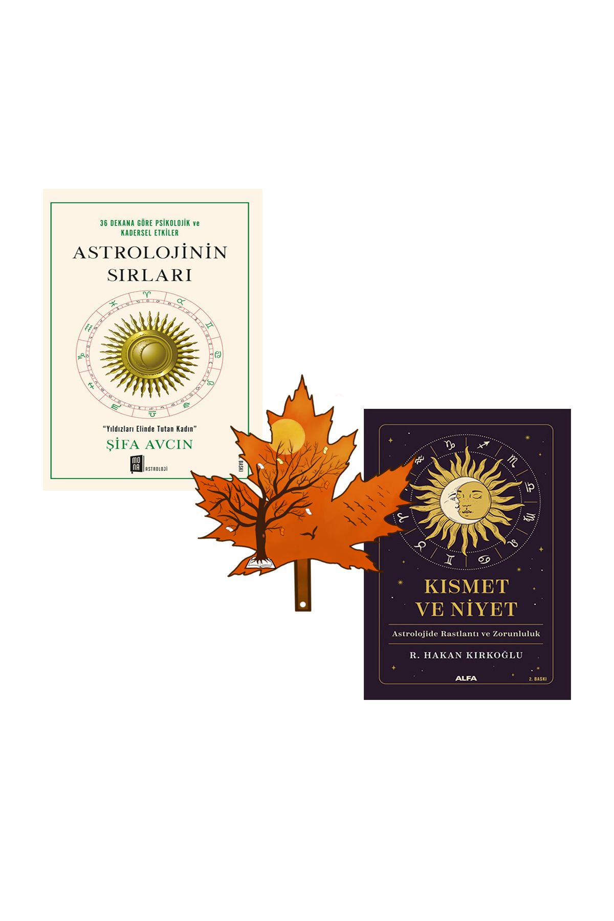 Mona Kitap Astrolojinin Sırları - kısmet ve niyet - 2 kitap ve kitap ayracı