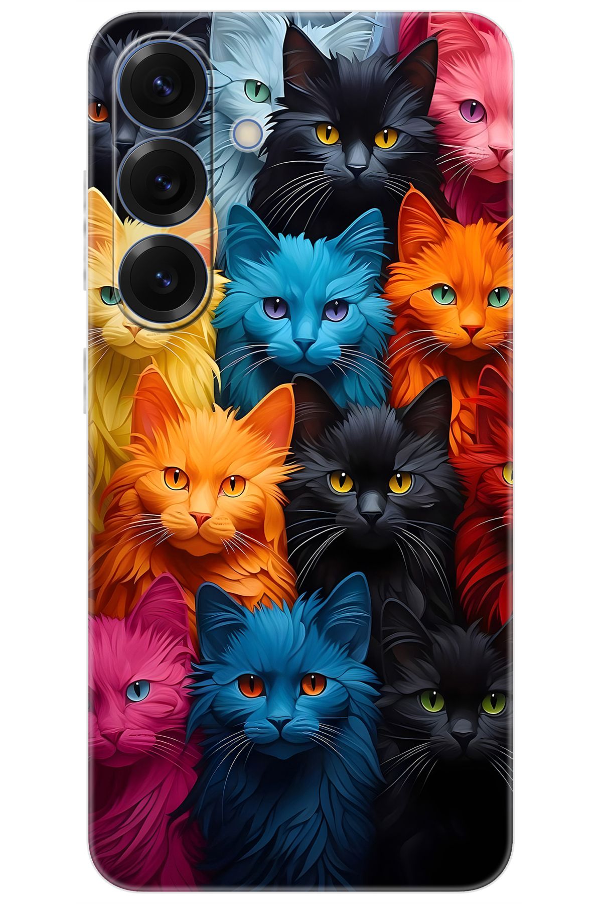 Ceppare Samsung Galaxy S25 (SM-S931B) Uyumlu Kılıf Desen Baskılı Silikon Renkli Kediler STK:713 CP-FHolnEh