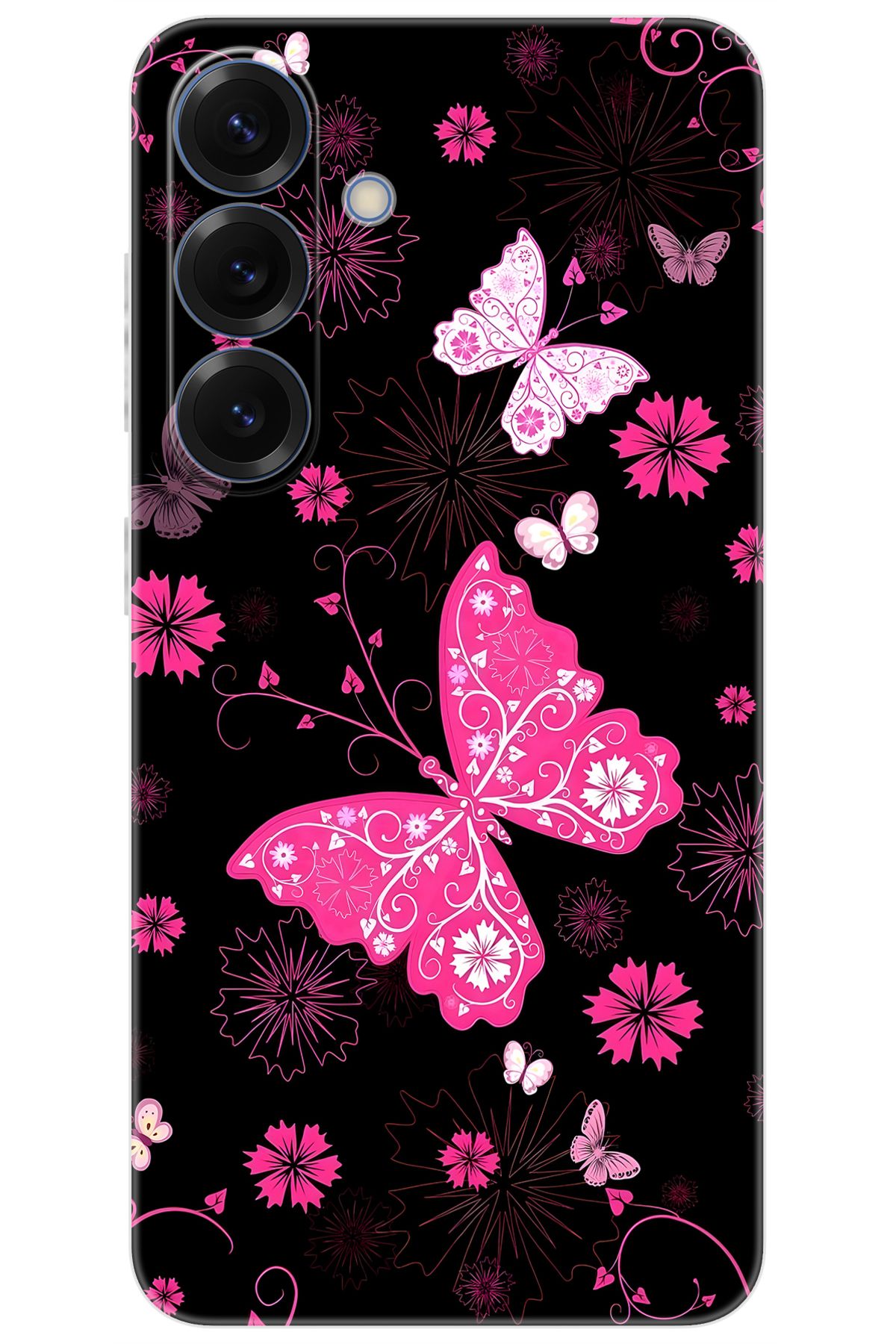 Ceppare Samsung Galaxy S25 (SM-S931B) Uyumlu Kılıf Desen Baskılı Silikon Kelebekler STK:723 CP-DfiOFfS