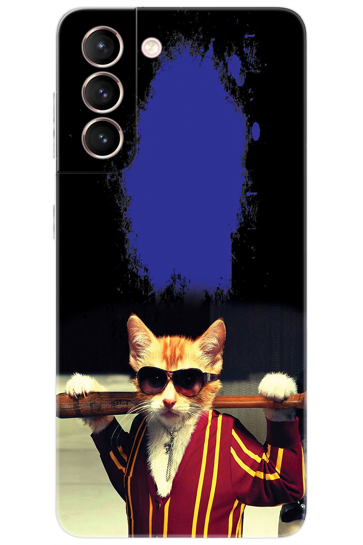 Ceppare Samsung Galaxy S21 (SM-G991B) Uyumlu Kılıf Desen Baskılı Silikon Artist Kedi STK:481 CP-3by3FwF