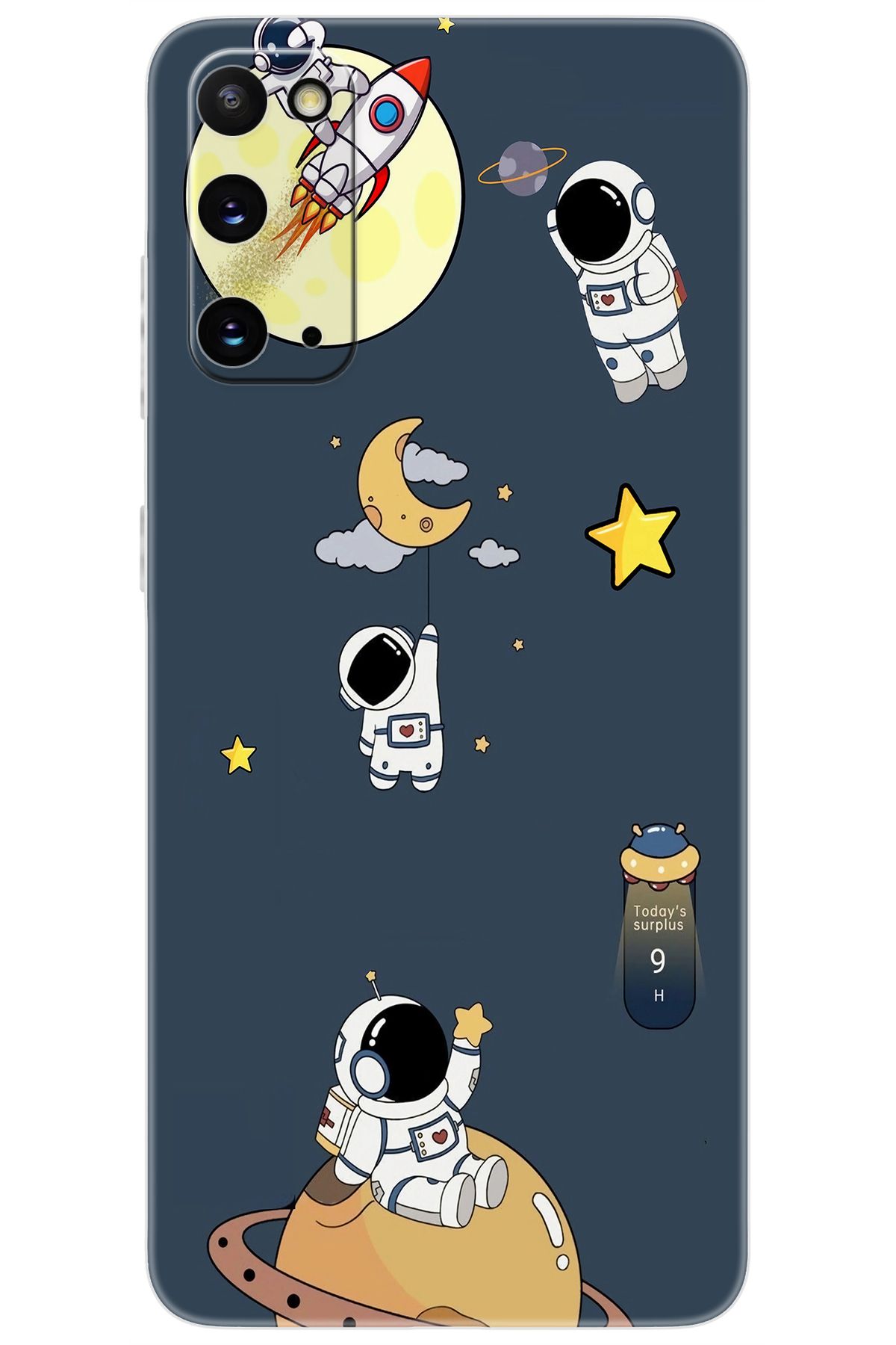Ceppare Samsung Galaxy S20 (SM-G980F) Uyumlu Kılıf Desen Baskılı Silikon Astronot Serisi STK:725 CP-7qruwC2