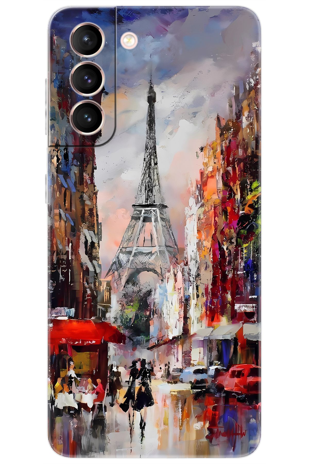 Ceppare Samsung Galaxy S21 (SM-G991B) Uyumlu Kılıf Desen Baskılı Silikon Eyfel Kulesi STK:1010 CP-4ccKAaR