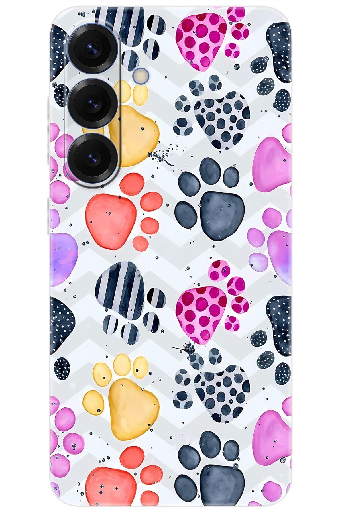 Ceppare Samsung Galaxy S25 (SM-S931B) Uyumlu Kılıf Desen Baskılı Silikon Renkli Patiler STK:670 CP-QdluVjS