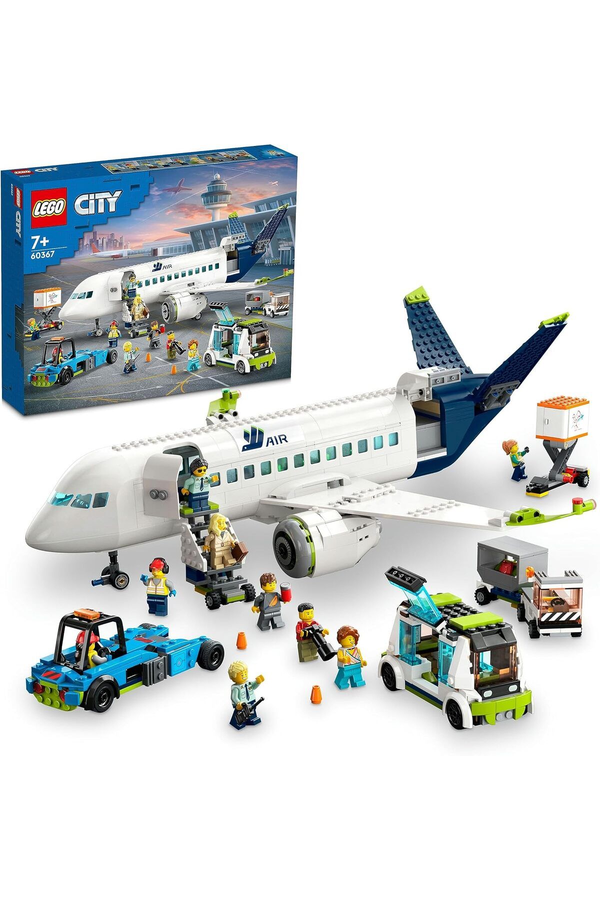 STOREMAX jvnnastore City Yolcu Uçağı 60367 - Yaş ve Üzeri Çocuklar ve Uçak Meraklıları için Yaratı